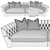 Luxury Furman Royce Sofa 3D model small image 5