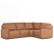 Frank Angular Leather Sofa 3D model small image 1