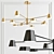 Elegant Toivalo Chandelier 3D model small image 1