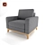 Modern.Gray.Armchair.Milano.Gryton 3D model small image 1