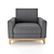 Modern.Gray.Armchair.Milano.Gryton 3D model small image 2