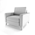 Modern.Gray.Armchair.Milano.Gryton 3D model small image 3