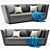 Sleek Comfort: Modern Sofa Set 3D model small image 2