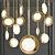 Gold Rim LED Pendant Light 3D model small image 1