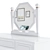 White and Copper Dressing Table (130cm Wide) 3D model small image 2