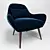 Luxe Lule Accent Armchair: Stylish and Comfortable 3D model small image 3