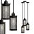 American Retro Loft Pendant Light 3D model small image 1