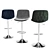 Sleek Velvet Scoop Stool: Enhance Realism 3D model small image 1