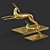 Elegant Gazelle Sculpture 3D model small image 6