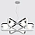 Avola MOD431: Stylish Adjustable Chandelier 3D model small image 3