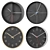 Modern Wall Clock in 300mm Diameter 3D model small image 1