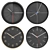 Modern Wall Clock in 300mm Diameter 3D model small image 2