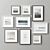 Modern Multi-Colored Picture Frames 3D model small image 1