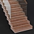 Sleek Glass & Wood Modern Staircase 3D model small image 4