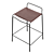 Sleek Leather Counter Stool 3D model small image 4