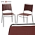 Elegant Trace Leather Chair 3D model small image 1