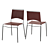 Elegant Trace Leather Chair 3D model small image 3