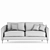 Cozy Red 2-Seater Sofa 3D model small image 2