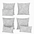 Exquisite Moroccan Chenille Pillows 3D model small image 3