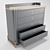 Stylish Kayra Chest of Drawers - Grey & White 3D model small image 3