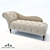 Elegant Frances Tufted Chaise 3D model small image 3