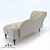 Elegant Frances Tufted Chaise 3D model small image 4