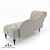 Elegant Frances Tufted Chaise 3D model small image 9