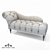 Elegant Frances Tufted Chaise 3D model small image 10