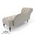 Elegant Frances Tufted Chaise 3D model small image 14