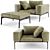 Flexform Lifesteel: Stylish Armchair for Modern Living 3D model small image 3