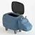 Playful Hippo Storage Stool 3D model small image 3