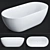 Elegant Riho Bilbao Freestanding Oval Bathtub 3D model small image 1