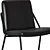 Modern Leather Sling Chair 3D model small image 3