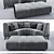 Luxury Round Sofa Set 3D model small image 2