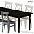 Elegant Ingatorp Dining Set 3D model small image 3