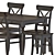 Elegant Ingatorp Dining Set 3D model small image 7