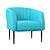 Sleek Lounge Accent Chair 3D model small image 2