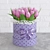 Spring Blooms Gift: Tulips in Box 3D model small image 2