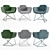 Modern Milan Armchair - 3 Trendy Colors 3D model small image 1