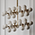 Elegant Satin Gold Chandelier 3D model small image 1