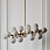 Elegant Satin Gold Chandelier 3D model small image 2