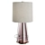 Elegant Rosa Glass Table Lamp 3D model small image 1