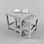 Modern 200cm Table with Lebo 3D model small image 3