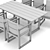 RH Outdoor Navaro Table-Chair Set 3D model small image 3