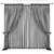 Elegant Sheer Window Curtains 3D model small image 2