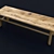 Natural Wood Walnut Table 3D model small image 1