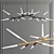 Trendy Branching Chandelier - 3 Designs 3D model small image 4