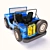 Rugged Blue Jeep: High-Quality, Animatable 3D Model 3D model small image 2