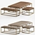 Elegant Fontanne Upholstered Bench 3D model small image 1