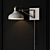 Berkeley White & Brass Swing Arm Sconce 3D model small image 2